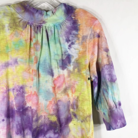 Kensie Medium‎ Jacket Carnival Camouflage Handmade Tie Dye Yellow Purple 243 - Picture 4 of 9